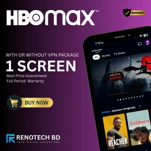 HBO Max Premium Subscription – 1/3/12 Months | Original & Ad-Free Streaming (BD)